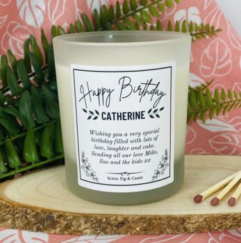 Happy Birthday Personalised Message Candle, 3 of 11