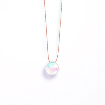 June Moonstone Fine Cord Birthstone Necklace, 2 of 6