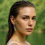 Tapered Bar Sterling Silver Elliptical Hoop Earrings, thumbnail 1 of 12