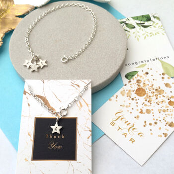 Personalised Thank You Teacher Initial Star Bracelet, 10 of 10