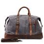 Waxed Canvas Leather Classic Holdall Bag, thumbnail 2 of 12