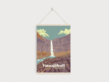 Vatnajokull National Park Iceland Travel Poster Print, 6 of 8