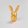 G Decor 3D Rabbit Brass Or Chrome Door Knobs, thumbnail 4 of 5