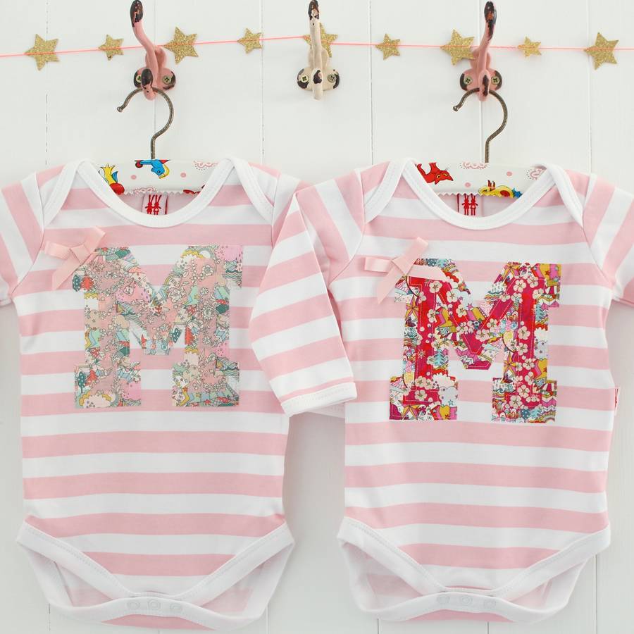 New Baby Girl Personalised Bodysuit By Milk Two Bunnies