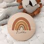 Personalised Earthy Rainbow Name Plaque | Wooden Nursery Name Sign, thumbnail 1 of 10