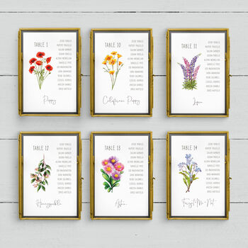 Wildflower Table Plan Cards, 3 of 9