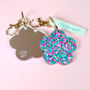 Pink And Blue, Confetti Glitter Keyring, thumbnail 4 of 10