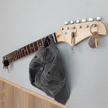 Real Guitar Coat Key Hook Hanger, 2 of 12