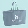 All The Things Premium Canvas Oversized Tote Bag, thumbnail 5 of 10