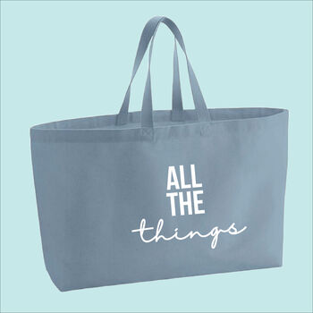 All The Things Premium Canvas Oversized Tote Bag, 5 of 10
