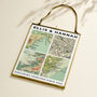 Personalised Four Vintage Map Special Locations Framed Picture, thumbnail 2 of 3