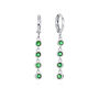 Ellica Green Silver Droplet Huggie Earrings, thumbnail 1 of 2