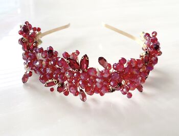 'Ruby' Crystal Bridal Occasion Headband, 3 of 3