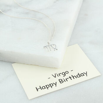 Sterling Silver Star Sign Zodiac Necklace, 5 of 11
