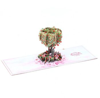 3D Pop Up Heart Tree Valentine Card, 4 of 4