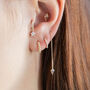 14 Carat Yellow Gold Zion Threader Earring, thumbnail 1 of 5