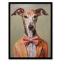 Smart As A Whippet Bow Tie Greyhound Wall Art Print, thumbnail 5 of 6
