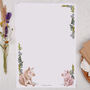 A4 Letter Writing Paper With Pigs And Floral Edge, thumbnail 1 of 4