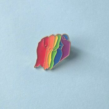 Lgbtq+ Pride Fist Enamel Pin Badge, 2 of 4