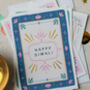 Set Of Four Hand Finished Sparkly Diwali Cards, thumbnail 6 of 7