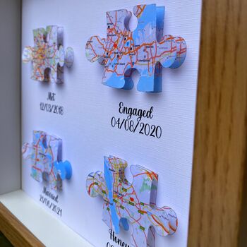 Wedding Gifts Met Engaged Married Locations Print, 4 of 8