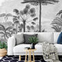 Palm Of The Ucayali Amazon Mural Wallpaper In Black, thumbnail 1 of 6