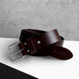 Handmade Personalised Men's Initial Leather Belt, thumbnail 4 of 8