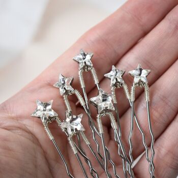 Celestial Star Wedding Hair Pin Set, 6 of 6