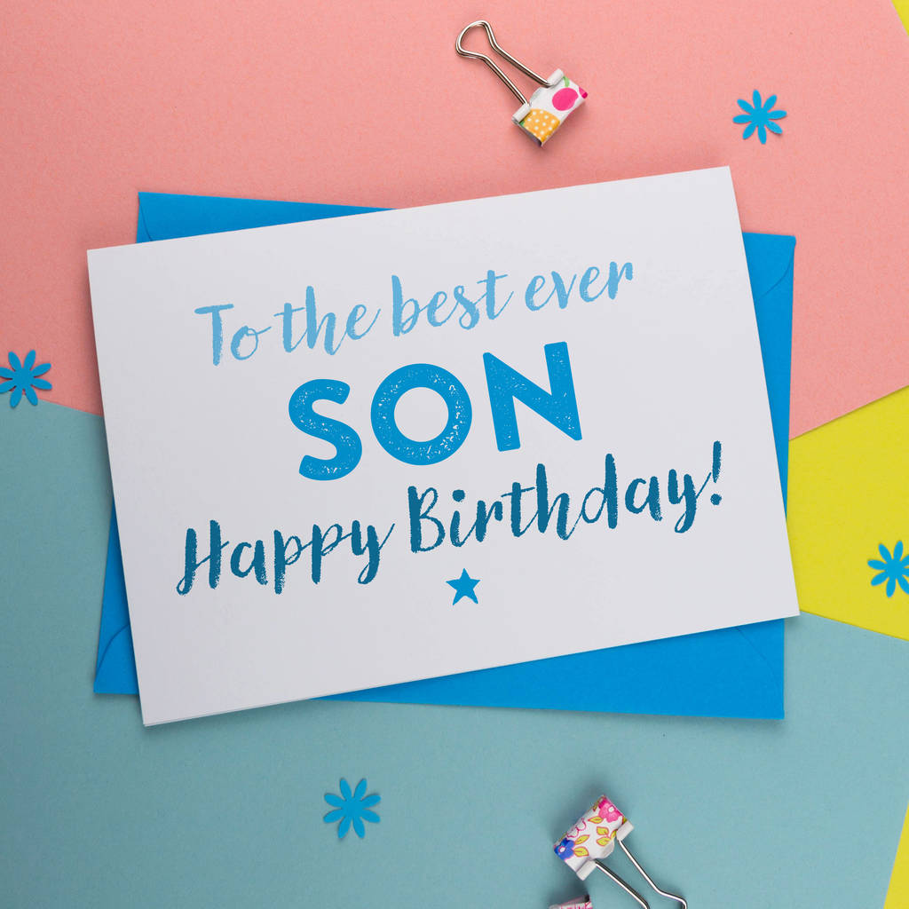 Birthday Card for Best Son