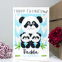 Personalised Panda Twins Father's Day Card, thumbnail 8 of 10