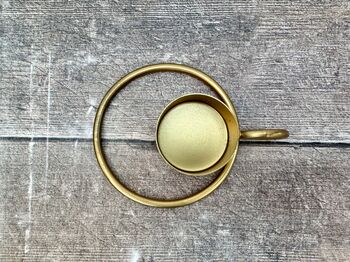 Gold Tone Metal Tea Light Holder, 2 of 3