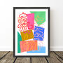Colourful Abstract Cut Out Shapes Print Set Of Three, thumbnail 11 of 12