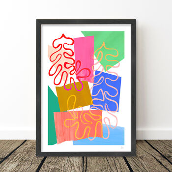 Colourful Abstract Cut Out Shapes Print Set Of Three, 11 of 12