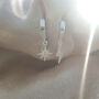 Sterling Silver Sparkle Cz Star Lightning Charm Huggie Hoop Earrings, thumbnail 8 of 8