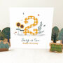 Personalised Any Age Sunflowers Gingham Birthday Card, thumbnail 1 of 3