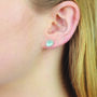 Tara Silver Stud Earrings, thumbnail 8 of 9