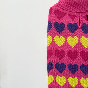 Loveheart Knitted Dog Jumper, 4 of 4
