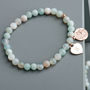 Personalised 18ct Rose Gold Plated Agate Bracelet, thumbnail 3 of 8