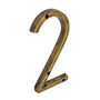Five Inch Antique Brass House Numbers, thumbnail 3 of 10
