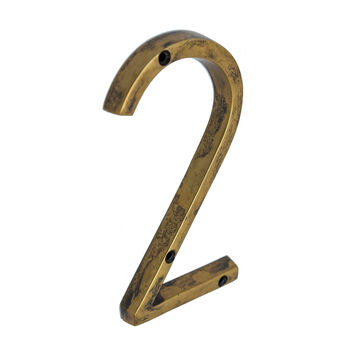 Five Inch Antique Brass House Numbers, 3 of 10