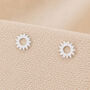 Sterling Silver Sun Stud Earrings, thumbnail 1 of 8