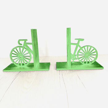 Blue Cyclist Bike Art Bookends, 3 of 8