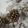 150cm Christmas Silver Glitter Pine Cone Garland, thumbnail 2 of 4