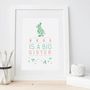 Personalised New Big Sister Or Brother Print, thumbnail 1 of 2