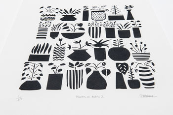 Plants In Pots Limited Edition Screen Print, 6 of 9