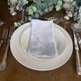 Personalised Reusable Silver And White Napkin Set, thumbnail 4 of 10