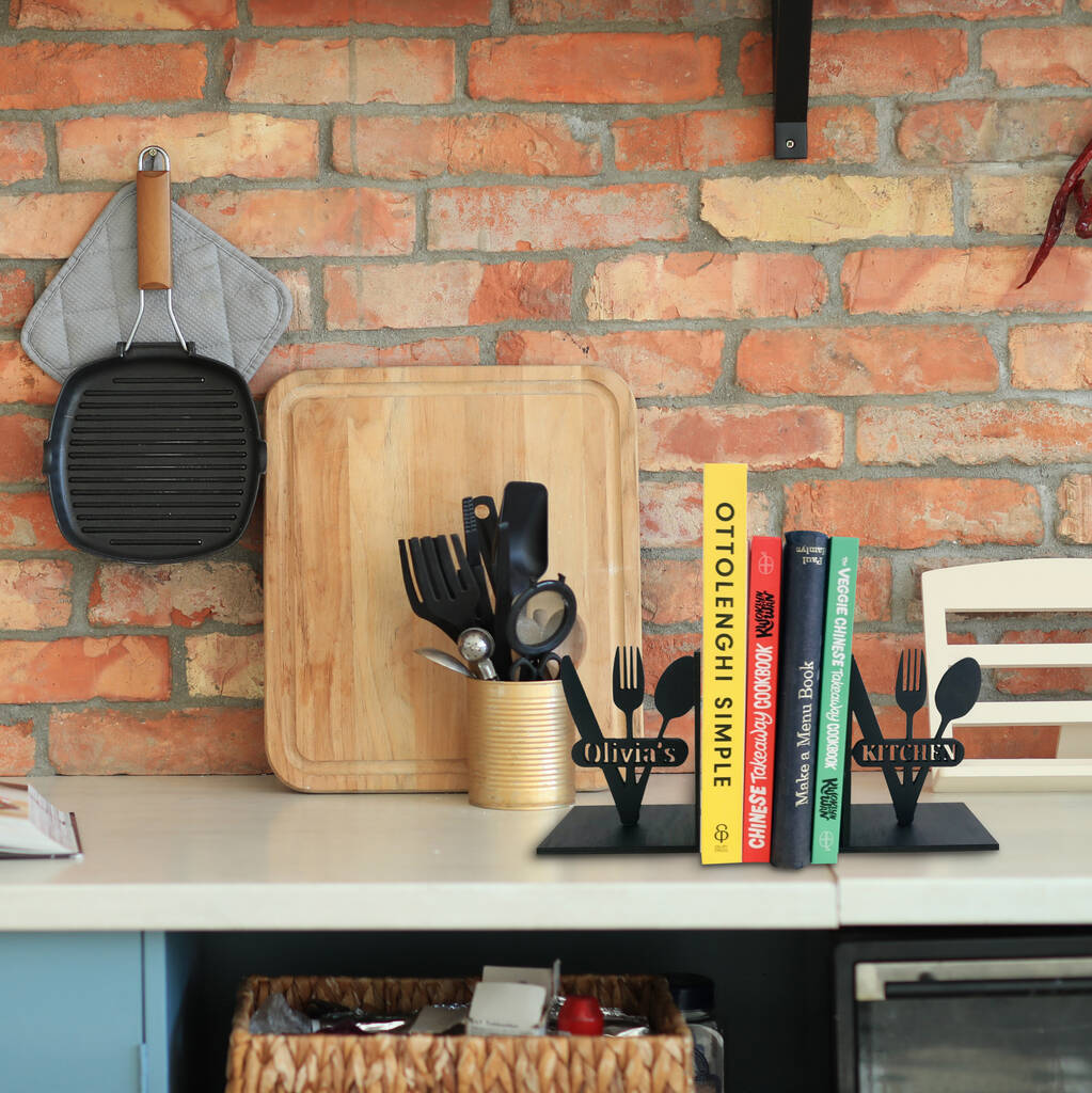 Original Personalised Kitchen Bookends 