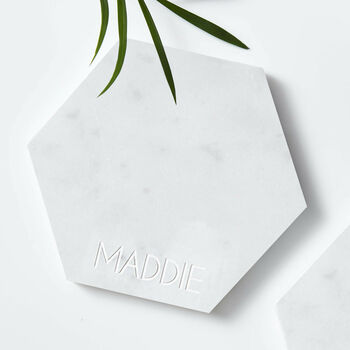 Personalised Shapes Marble Coaster, 2 of 5