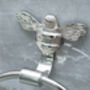 Brass Bee Bathroom Towel Ring With Bee, thumbnail 5 of 6