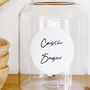 Large Round White Script Waterproof Personalised Labels, thumbnail 7 of 8